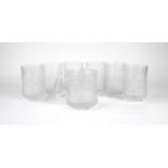 Tappio Wirkkala (Finnish 1915-1985) for Iitala Set of "Thule" Drinking Glasses