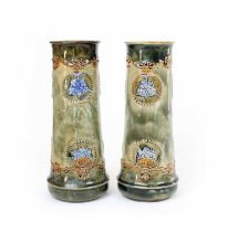 Lily Partington and Minnie Webb for Royal Doulton Pair of Stoneware Vases