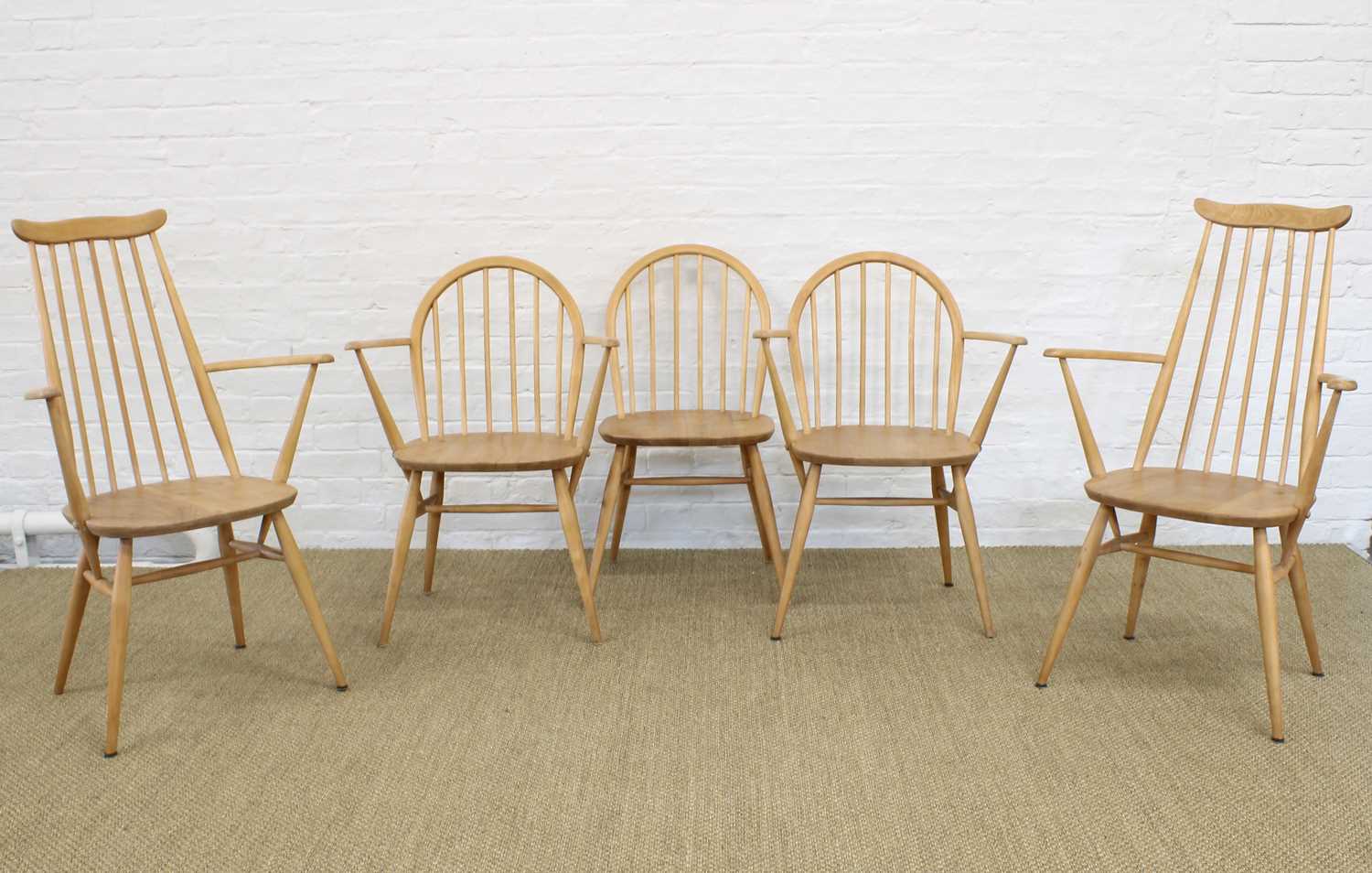 Lucian Ercolani for Ercol Five Dining Chairs
