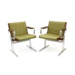 Robert Heritage (British 1927-2008) for Race Furniture Pair of "Q-Range" Lounge Chairs