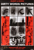 Gilbert and George (British 1942/1943-) "The Dirty Words Pictures" Exhibition Poster