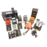 Collection of Guitar Effects Units and Studio Equipment