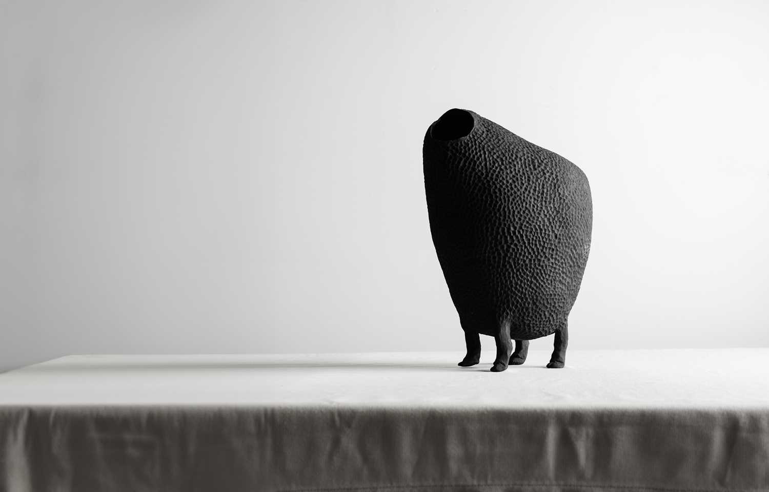Ana Silva (Guatemala 1982-) Footed Vessel, From the Series "Tzukxul III" ("Sheep" in Q`eqchí) - Image 5 of 5