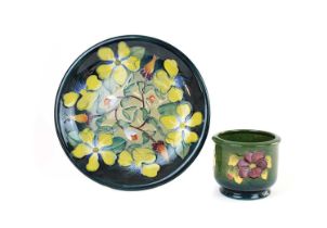 Moorcroft Small "Clematis" Jardiniere and Plate