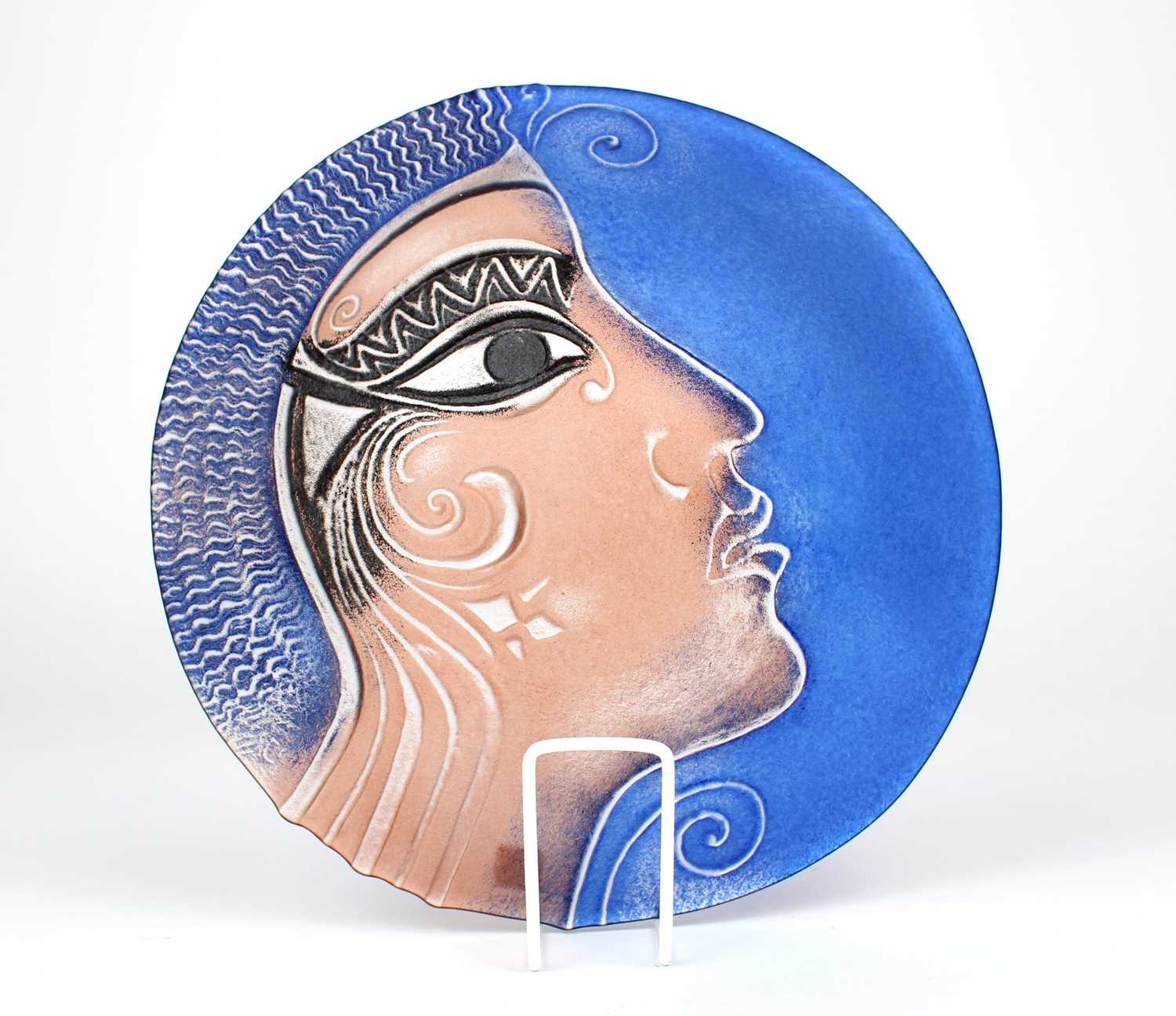 Mats Jonasson Maleras, Sweden Crystal "Athena" Bowl (Blue) - Image 2 of 3