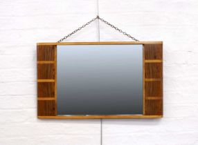 Art Deco Walnut Wall Mirror