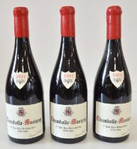 3 bottles of Domaine Fourrier Chambolle Musigny