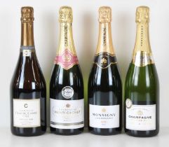 4 bottles Mixed Lot Fine Champagne