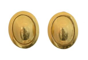 A pair of clip earrings.