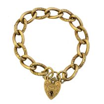 A 9ct gold chain bracelet.