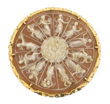 A shell cameo brooch by Giovanni Apa.