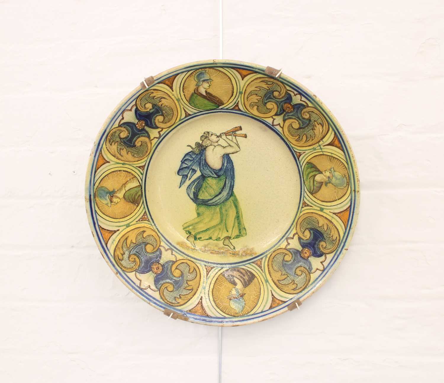 A 19th Century Italian Maiolica Deruta-Type Pottery Charger