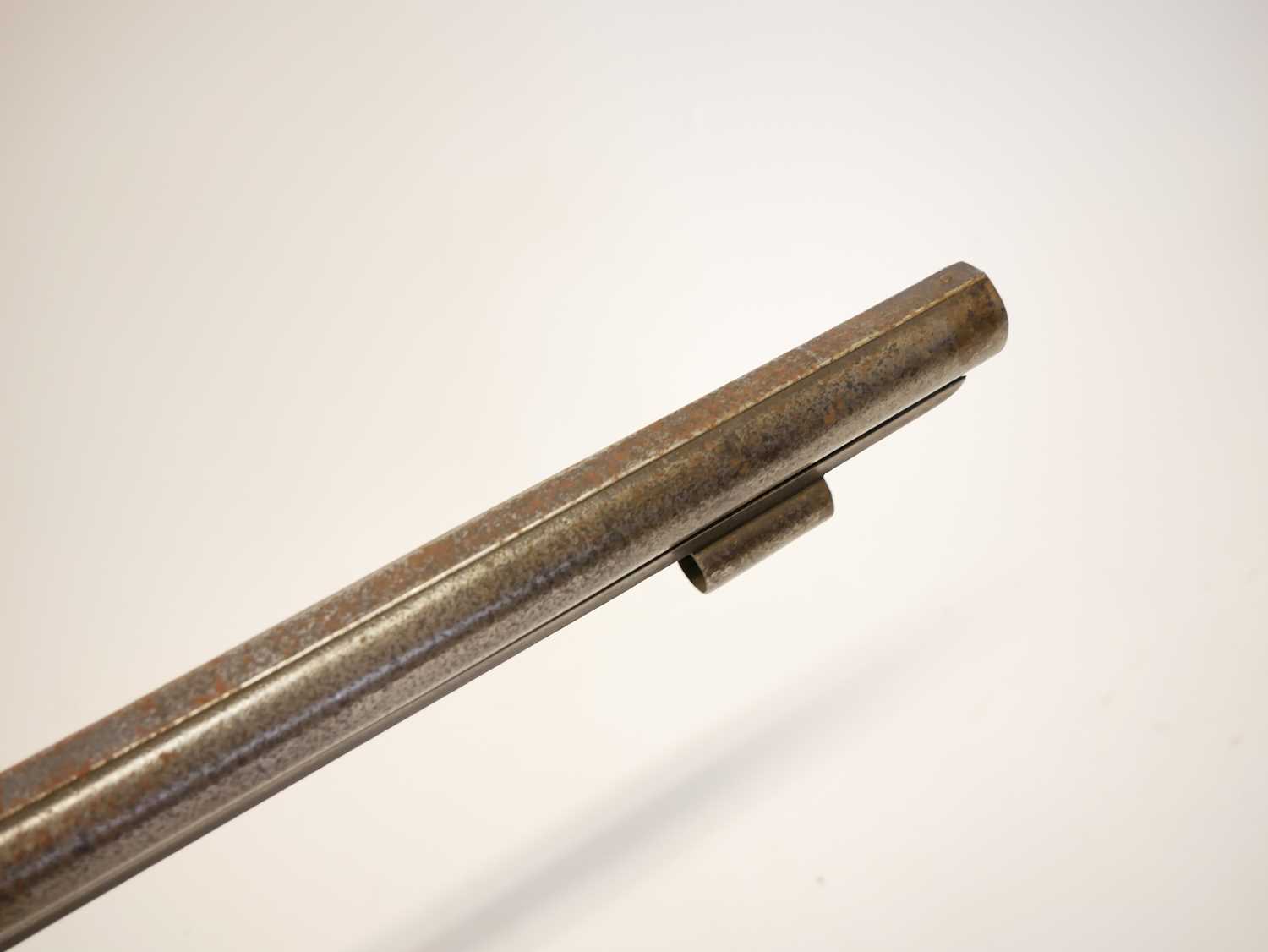 Percussion 10 bore single barrel shotgun by J. Richards for restoration, 29 inch barrel, scroll - Image 6 of 12