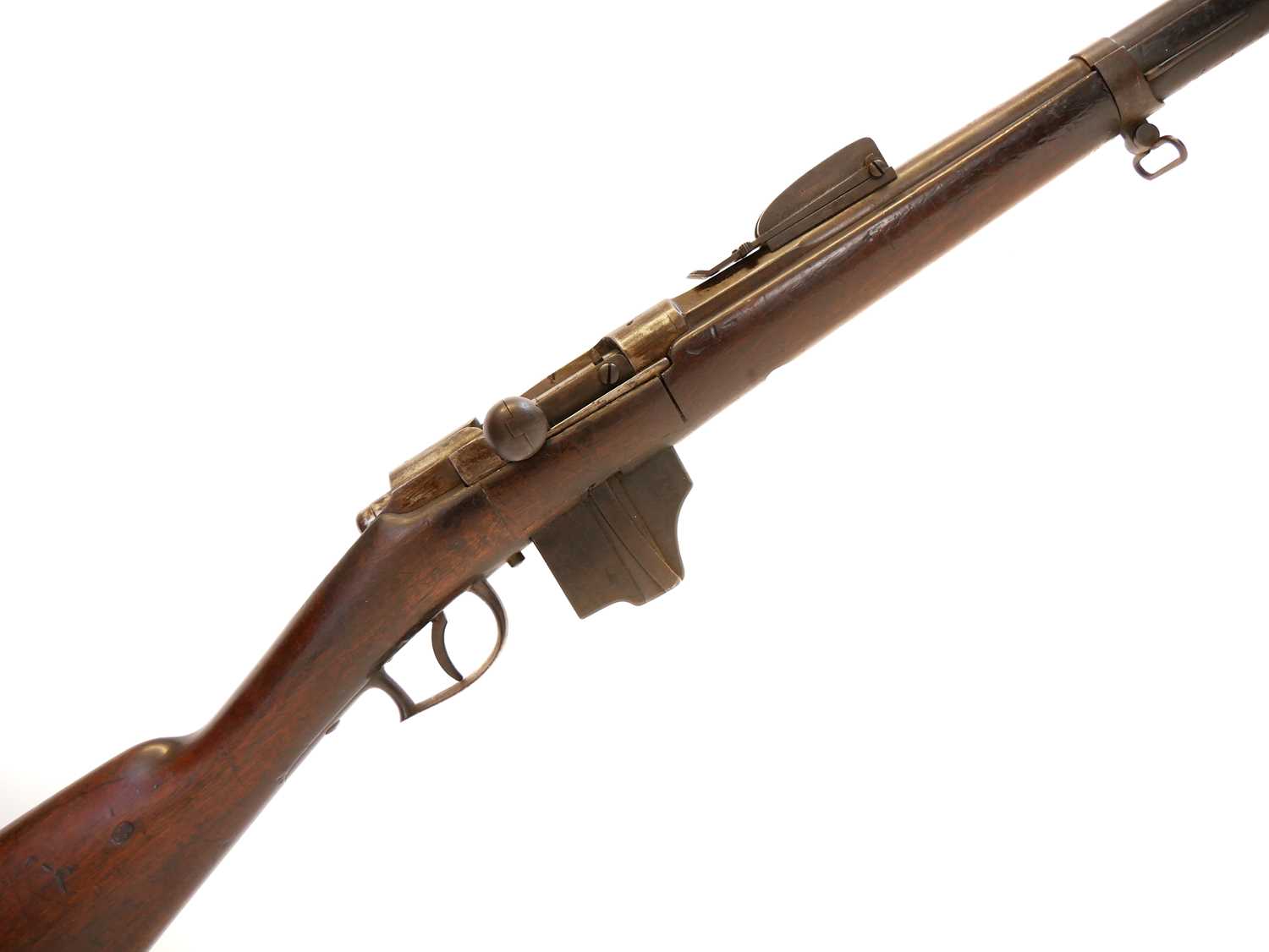 Dutch Beaumont-Vitali 1871/88 11mm bolt action rifle, serial number 297E, 32inch barrel with tangent