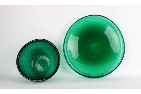 Arne Jon Jutrem (Norwegian 1929-2005) for Hadeland Glassworks Large "Grønland" Bowl & Charger - Image 2 of 2