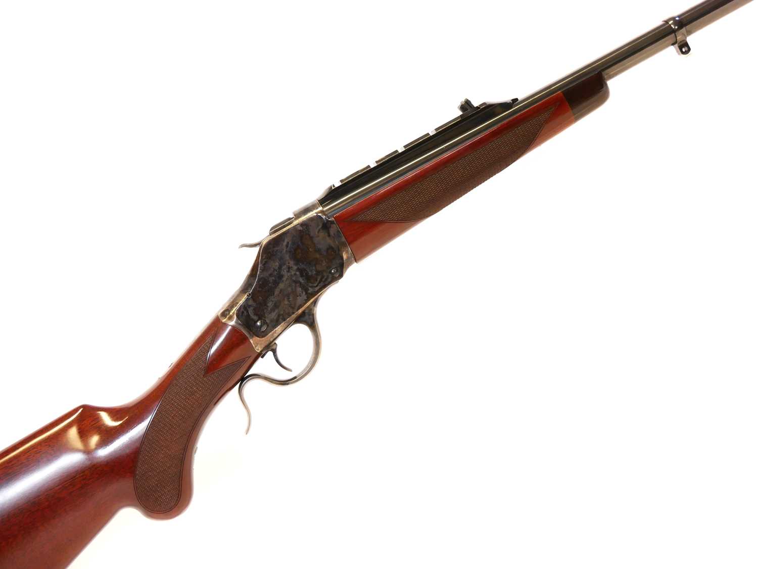 Uberti .303 British falling block action rifle, serial number S13405, 24inch barrel fitted with open