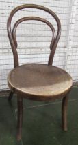 A Jacob & Joseh Kohn child's bent wood chair, with label