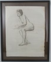 Winifred Ballard, charcoal, life study, 24ins x 19ins