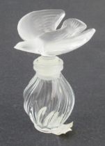 A modern Lalique small perfume bottle, with bird stopper, height 3ins Condition Report: Good