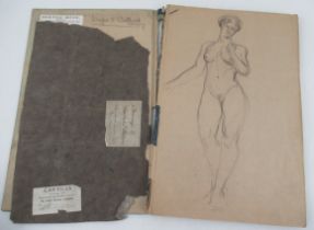 Drawings by Winifred E Ballard and her brother, 1907, a sketch book of approximately 20 pages,