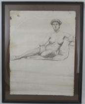 Winifred Ballard, charcoal, life study, 24ins x 19ins