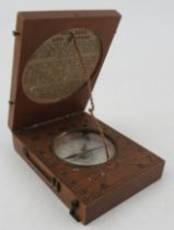 Gogerty, A 19th century wooden cased pocket compass