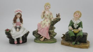 Reg Johnson, three porcelain figures, Cherry Pie, Bubbles and Spring Condition Report: All three