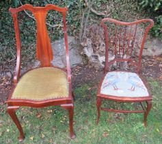 Two Edwardian chairs