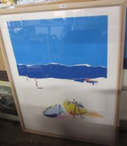 Two limited edition signed prints, Tidal Beach I and II, 41ins x33ins