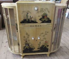 A Turnidge Product vintage drinks cabinet, with mirror drinks compartment fitted two cupboard