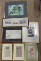 A collection of prints, to include maps