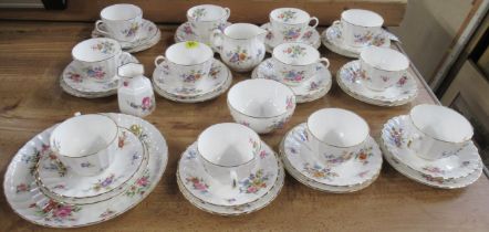 A collection of Royal Worcester Roanoke teaware