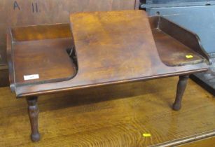 A mahogany folding bed table, width 25ins