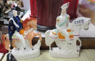 Two Staffordshire models, Albert and Campbell, height 9.5ins Condition Report: General crazing,