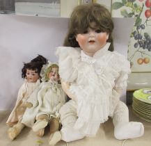 A Porzellanfabrik Burggrub bisque headed doll, impressed 169 special 12, with composition body,