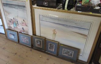 A collection of Russell Flint prints, including signed examples