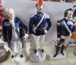 Three Staffordshire models, Louis Napoleon, G.Gordon, George Washington, heights 18ins and down