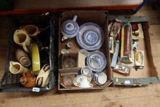 A large collection of assorted sundries, china and model toys