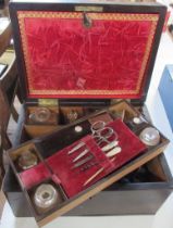 A 19th century coromandel wood dressing table box, af