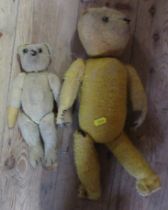 Two jointed, plush teddy bears, af