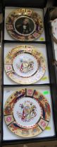 Three boxed Royal Worcester plates, from the Lord Nelson Anniversary collection