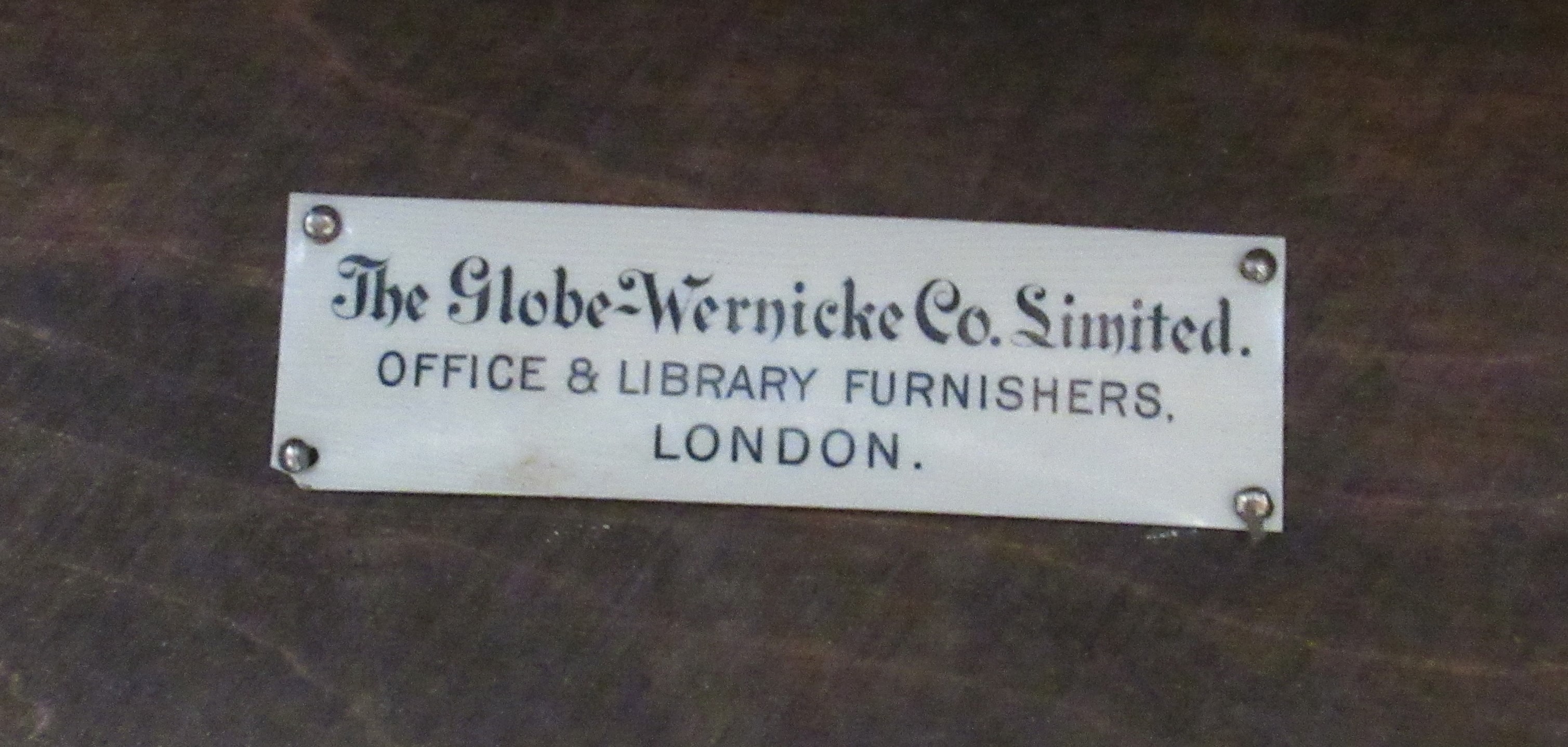 A GlobeWernicke Co Limited three section bookcase, with glazed hinged