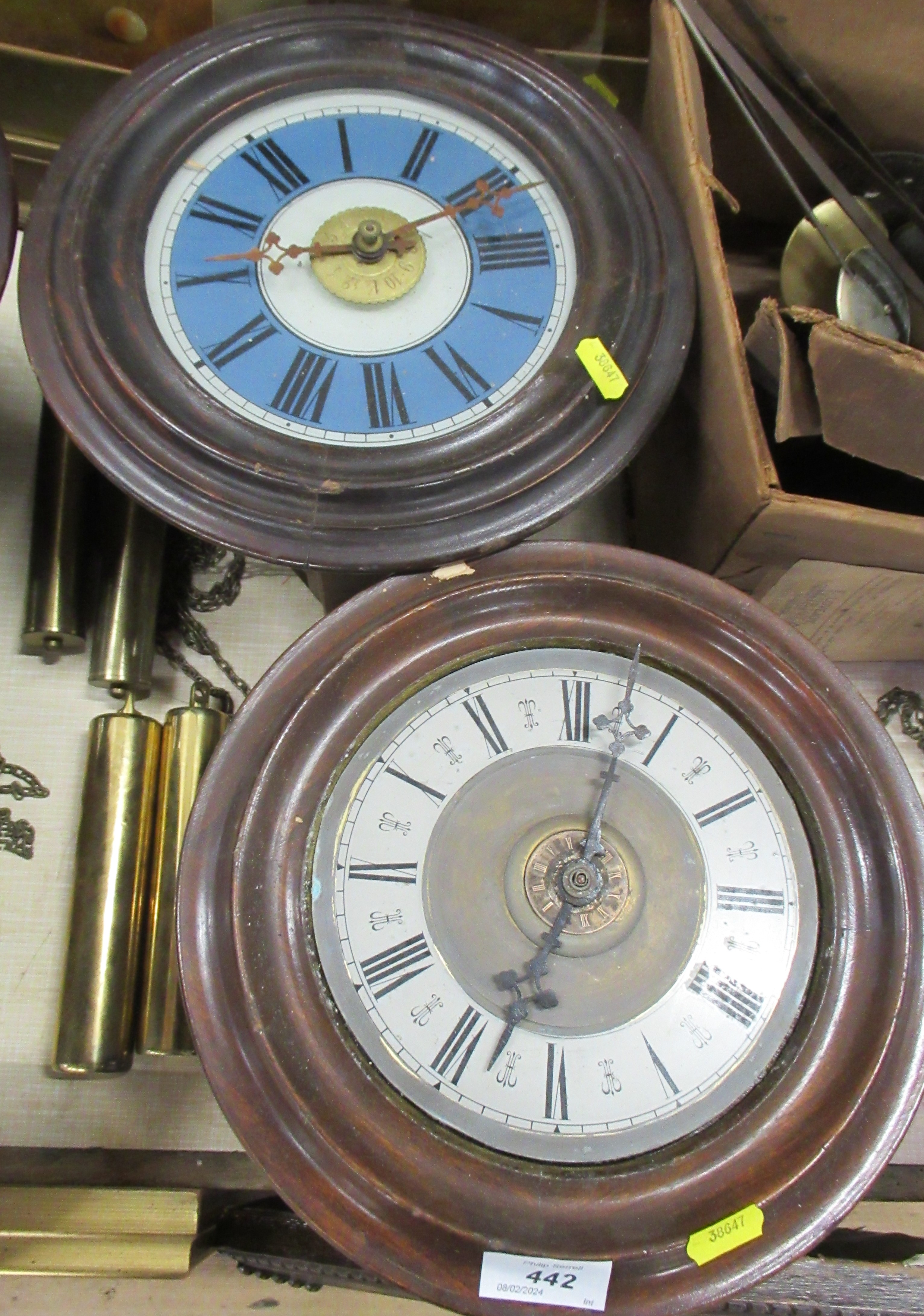 Two late 19th/ early 20th century postage alarm clocks,