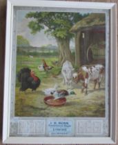 J H Munn, Eynsford, a framed colour calendar print, 21ins x 16ins