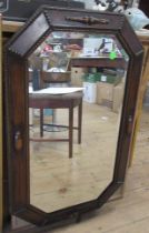 An oak framed mirror