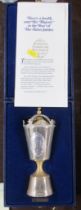 A Pobjoy Mint commemorative goblet, for the Queens Silver Jubilee, 1977, boxed with certificate,
