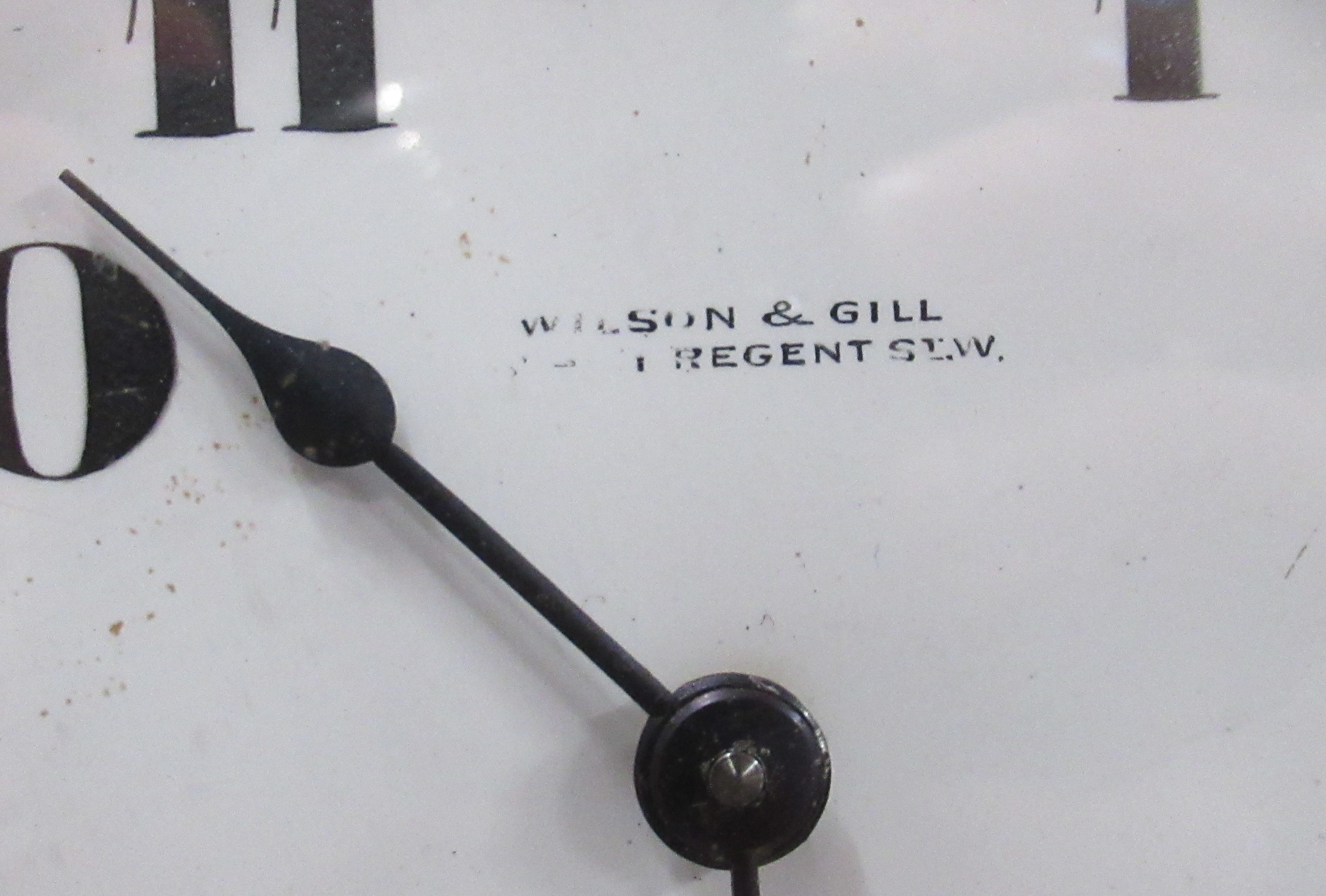 A mahogany propeller clock, the movement marked Buren, the dial Wilson & Gill - Bild 3 aus 7