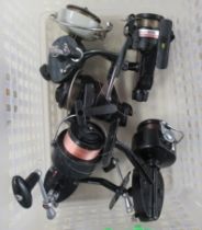 Five fishing reels to include Mitchell Clipper etc