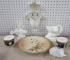 A collection of Royal Worcester, to include a wall pocket, a blush ivory plate etc