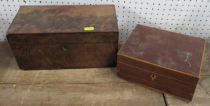 Two 19th century mahogany boxes